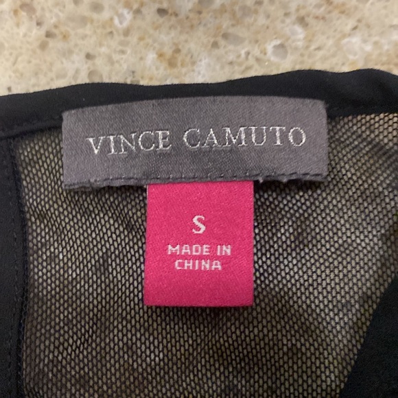 VINCE CAMUTO Floral Mesh Yoke Oversized Blouse Size Small - Picture 9 of 14